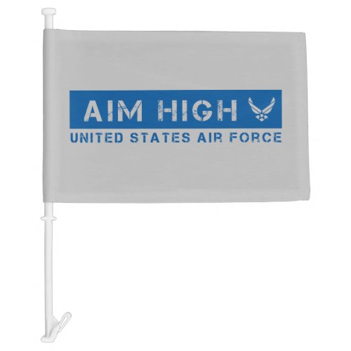 US Air Force  Aim High _ Blue Car Flag