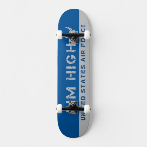 US Air Force  Aim High _ Blue Skateboard