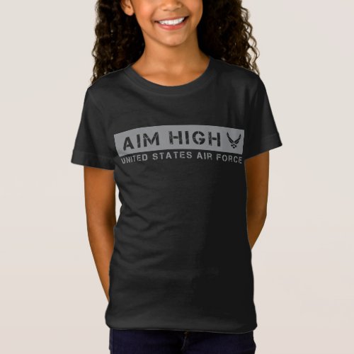 US Air Force  Aim High _ Grey T_Shirt