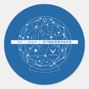 U.S. Air Force   Air Space Cyberspace Classic Round Sticker