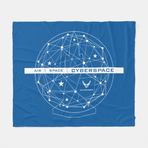 US Air Force  Air Space Cyberspace Fleece Blanket