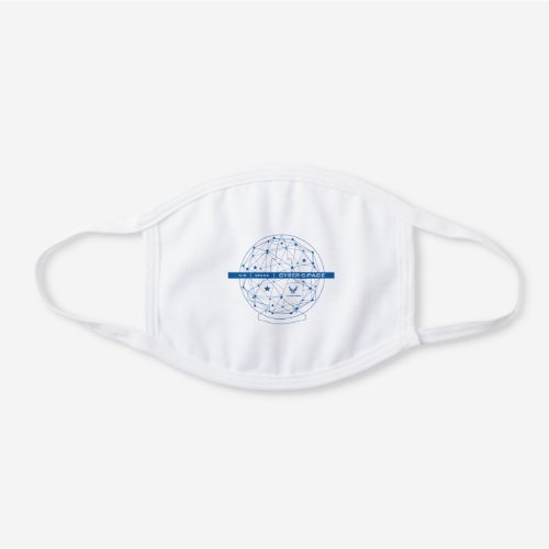 US Air Force  Air Space Cyberspace White Cotton Face Mask