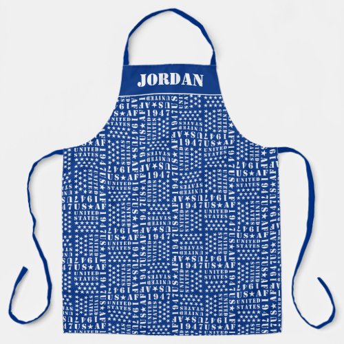 US Air Force Blue Star Pattern Apron