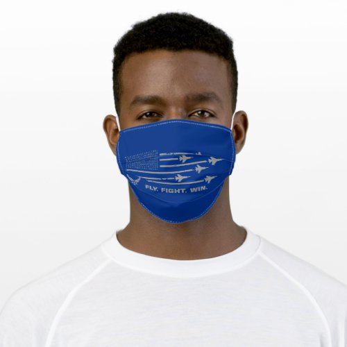 US Air Force  Fly Fight Win _ Grey Adult Cloth Face Mask