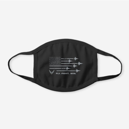 US Air Force  Fly Fight Win _ Grey Black Cotton Face Mask