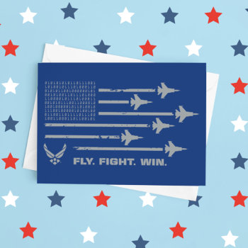 U.s. Air Force | Fly. Fight. Win - Grey Card by usairforce at Zazzle