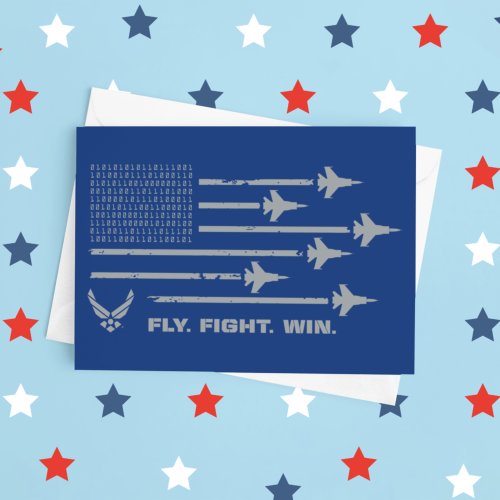 US Air Force  Fly Fight Win _ Grey Card
