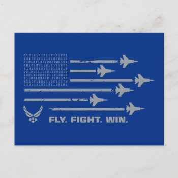 U.s. Air Force | Fly. Fight. Win - Grey Postcard by usairforce at Zazzle