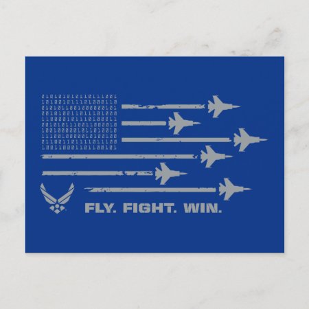 U.s. Air Force | Fly. Fight. Win - Grey Postcard