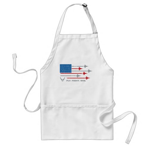 US Air Force  Fly Fight Win _ Red  Blue Adult Apron