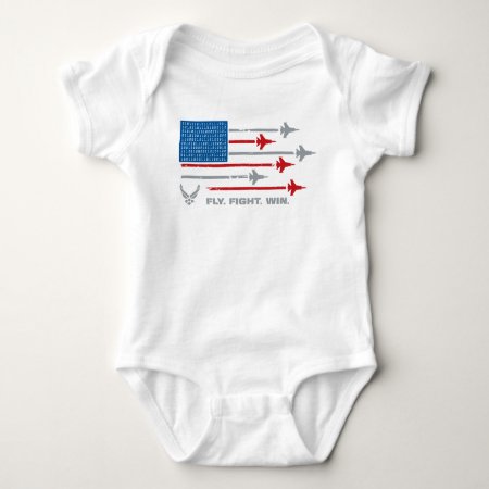 U.s. Air Force | Fly. Fight. Win - Red & Blue Baby Bodysuit