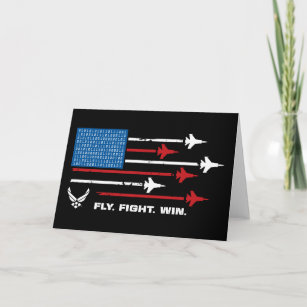 U.S. Air Force   Fly. Fight. Win - Red & Blue Card