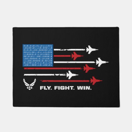 U.s. Air Force | Fly. Fight. Win - Red & Blue Doormat