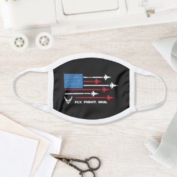 U.s. Air Force | Fly. Fight. Win - Red & Blue Face Mask by usairforce at Zazzle