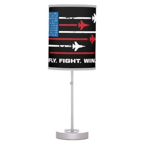 US Air Force  Fly Fight Win _ Red  Blue Table Lamp