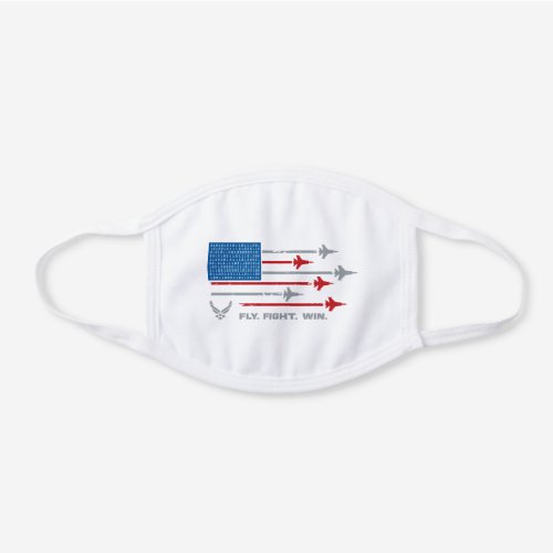 US Air Force  Fly Fight Win _ Red  Blue White Cotton Face Mask