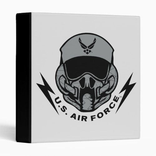 US Air Force  Grey Helmet 3 Ring Binder
