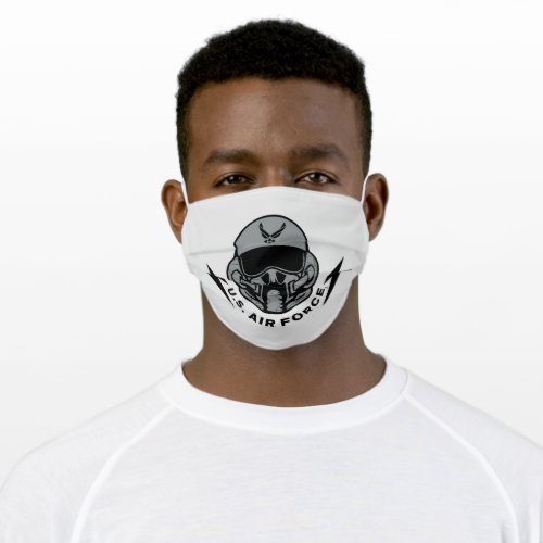 US Air Force  Grey Helmet Adult Cloth Face Mask
