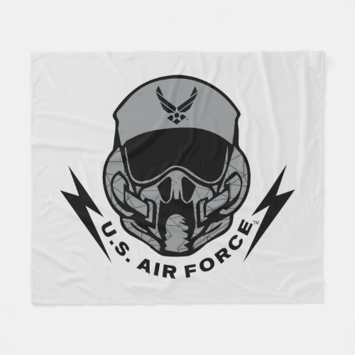 US Air Force  Grey Helmet Fleece Blanket