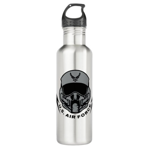 US Air Force  Grey Helmet Stainless Steel Water Bottle