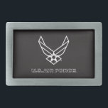 U.S. Air Force Logo - Black Belt Buckle<br><div class="desc">Show your support of the United States Air Force with these classic Us Air Force logos.</div>