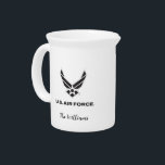 U.S. Air Force Logo - Black Beverage Pitcher<br><div class="desc">Show your support of the United States Air Force with these classic Us Air Force logos.</div>