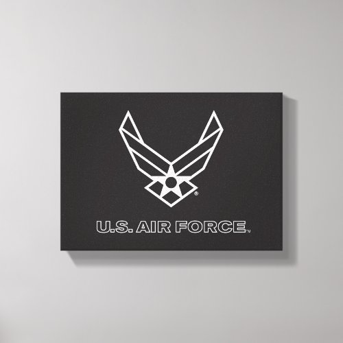 US Air Force Logo _ Black Canvas Print