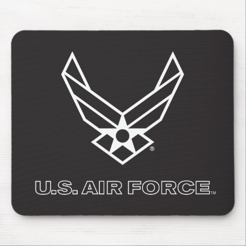 US Air Force Logo _ Black Mouse Pad