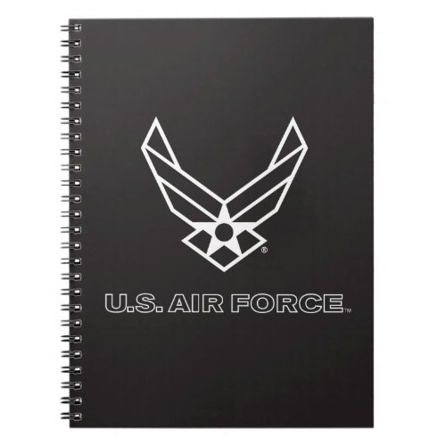 US Air Force Logo _ Black Notebook