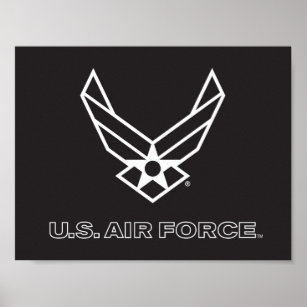 U.S. Air Force Logo - Black Poster