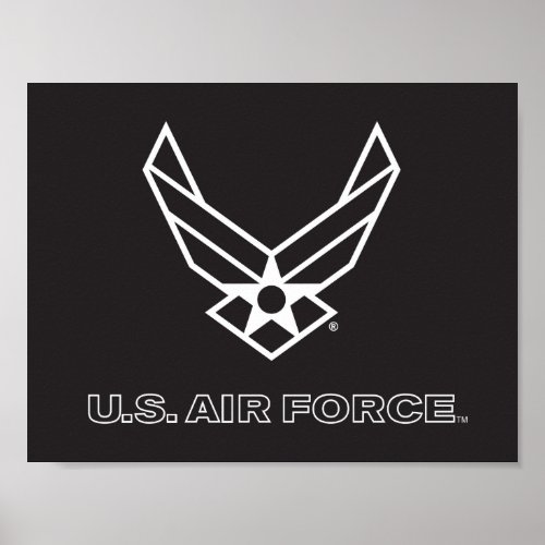 US Air Force Logo _ Black Poster
