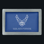 U.S. Air Force Logo - Blue Belt Buckle<br><div class="desc">Show your support of the United States Air Force with these classic Us Air Force logos.</div>