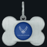 U.S. Air Force Logo - Blue Pet ID Tag<br><div class="desc">This design showcases the official U.S. Air Force logo on a striking blue background. Symbolizing pride,  dedication,  and service,  it’s a timeless and patriotic tribute to the United States Air Force and its rich tradition of excellence.</div>