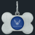 U.S. Air Force Logo - Blue Pet ID Tag<br><div class="desc">This design showcases the official U.S. Air Force logo on a striking blue background. Symbolizing pride,  dedication,  and service,  it’s a timeless and patriotic tribute to the United States Air Force and its rich tradition of excellence.</div>