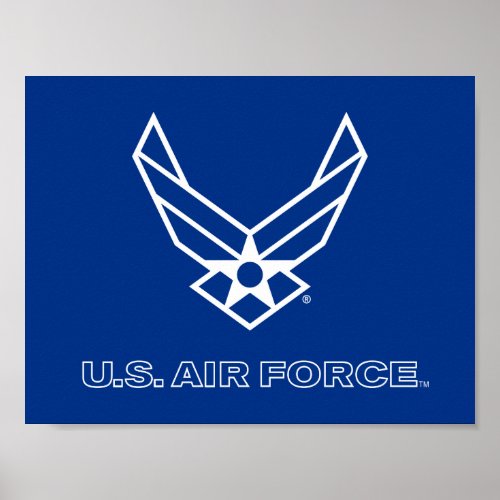 US Air Force Logo _ Blue Poster