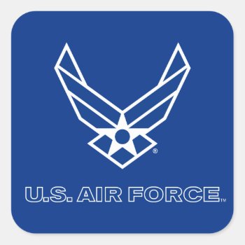 U.s. Air Force Logo - Blue Square Sticker by usairforce at Zazzle