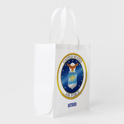 US Air Force Retired Grocery Bag