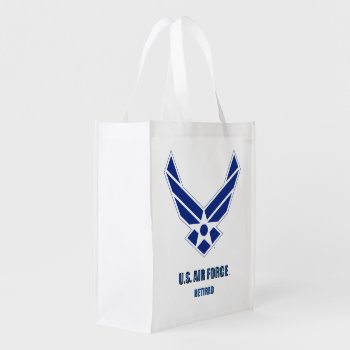 U.s. Air Force Retired Reusable Grocery Bag by usairforce at Zazzle