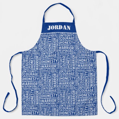 US Air Force Text Blue Pattern Apron