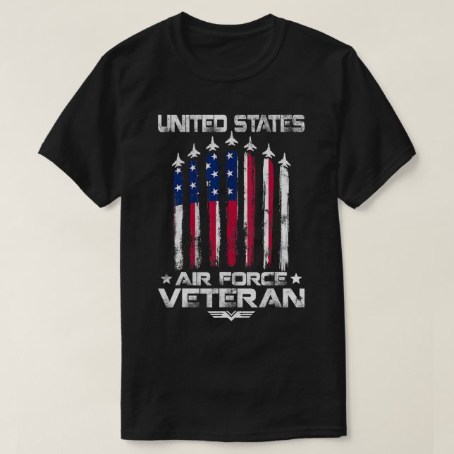 U.S Air Force US Veterans 4th of July T shirt Amer (Design Front)