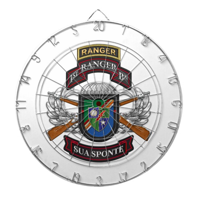 U.S. Army 1st Ranger Battalion Dart Board (Front)