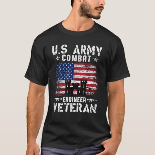 US Army Combat Engineer Veteran T_Shirt