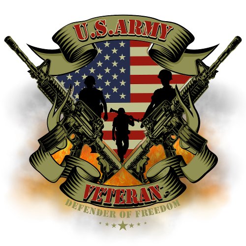 US Army Veteran Classic Round Sticker