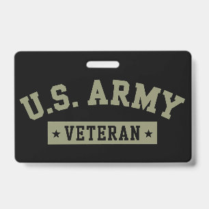 U.S. Army Veteran Veterans America American Flag Badge