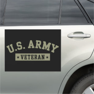 U.S. Army Veteran Veterans America American Flag Car Magnet