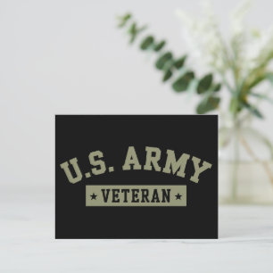 U.S. Army Veteran Veterans America American Flag Postcard