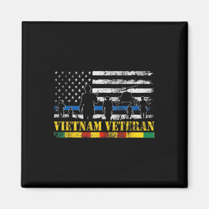 U.s Army Vietnam Veteran American Flag Soldier Vie Magnet
