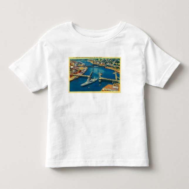 U.S. Battleship passing through Portland Toddler T-shirt (Front)