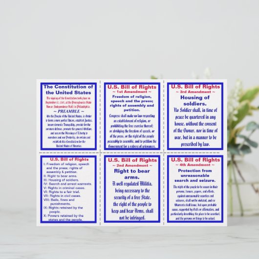 U.S. Bill of Rights Pocket Pamphlet (25ct) (Standing Front)