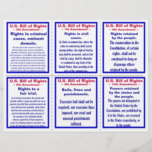 U.S. Bill of Rights Pocket Pamphlet (25ct) (Back)
